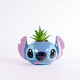 Vase 3D Stitch avec plante succulente