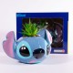 Vase 3D Stitch avec plante succulente