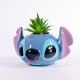 Vase 3D Stitch avec plante succulente