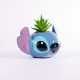 Vase 3D Stitch avec plante succulente