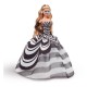 Muñeca Barbie Signature 65 aniversario rubia con vestido rayado