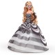 Muñeca Barbie Signature 65 aniversario rubia con vestido rayado