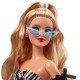 Muñeca Barbie Signature 65 aniversario rubia con vestido rayado