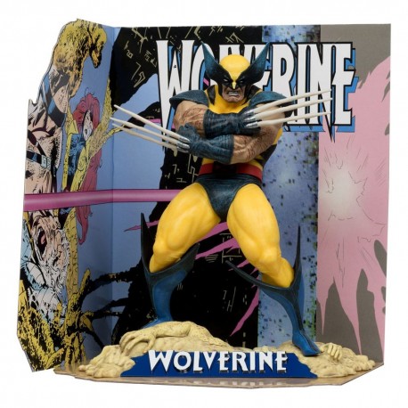 Estatua de PVC de Wolverine 17 cm con base diorama de Marvel