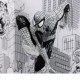 Estatua de PVC de Spider-Man 10 cm en blanco y negro