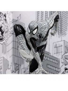 Estatua de PVC de Spider-Man 10 cm en blanco y negro