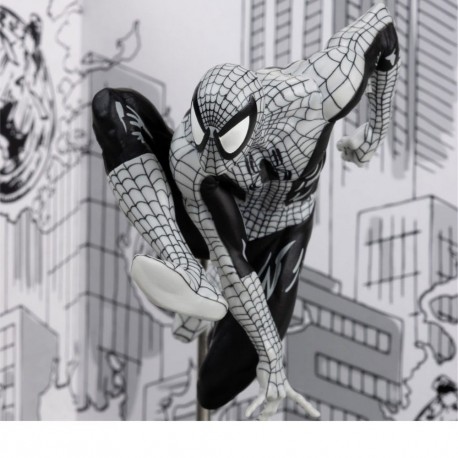 Estatua de PVC de Spider-Man 10 cm en blanco y negro
