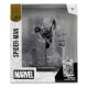 Estatua de PVC de Spider-Man 10 cm en blanco y negro