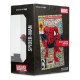 Estatua de Spider-Man en un diorama de telaraña
