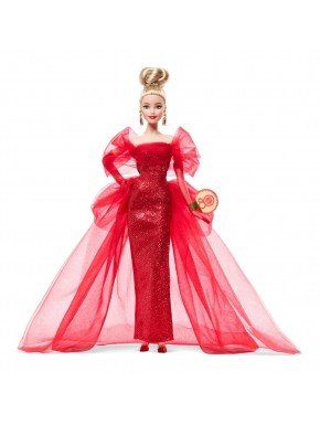 Muñeca Barbie Signature 80th Anniversary con vestido rojo