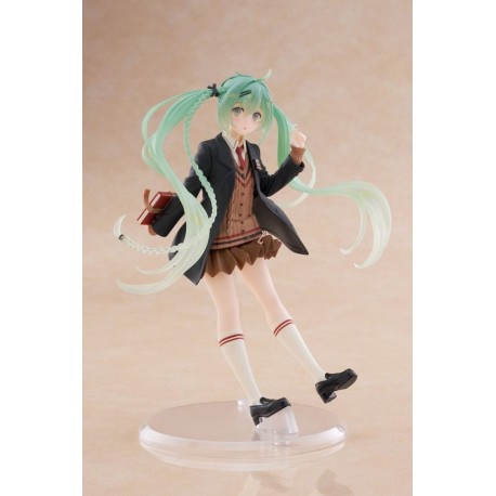 Estatua de Hatsune Miku con atuendo preppy de 18 cm