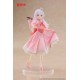 Figura de Elaina con vestido de fiesta rosa y máscara