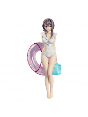 Estatua de Minori Chigusa en traje de baño con flotador
