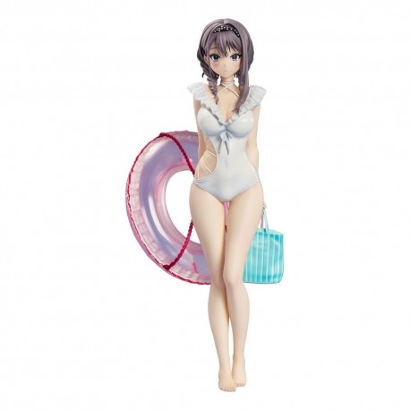 Estatua de Minori Chigusa en traje de baño con flotador