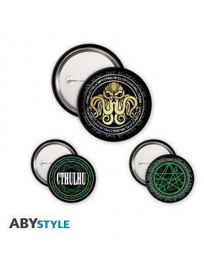Conjunto de pins Cthulhu design Necronomicon