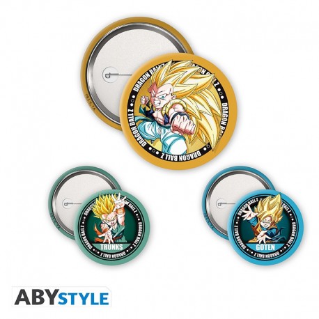 Pack de insignias Dragon Ball Z con Trunks, Goten y Gotrunks