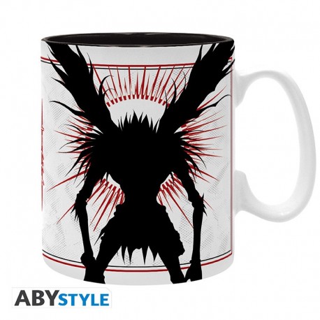 Caneca Death Note com design de Light e Ryuk