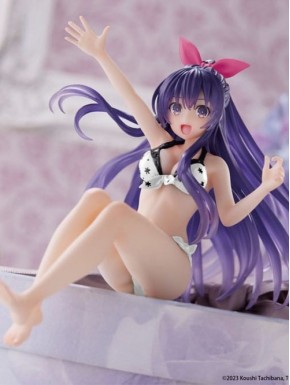 Estatua PVC Tohka Yatogami con flotador morado de Date A Live