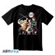 Camiseta preta Demon Slayer personagens ABYstyle