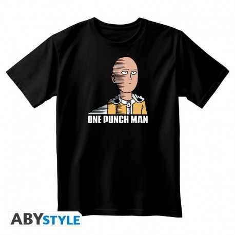 T-shirt noir unisexe de Saitama de One Punch Man