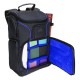 Mochila USA Gear MTG Deck Bag negra con azul con compartimentos para juegos