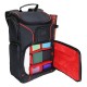 Mochila negra y roja para juegos de mesa