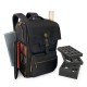 Mochila negra Enhance para RPG con compartimientos