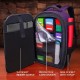 Sac à dos violet pour cartes de collection avec plusieurs compartiments
