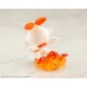 Statue de Victor et Scorbunny de Pokémon sur base rouge