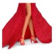 Muñeca Barbie Mariah Carey con vestido rojo brillante.