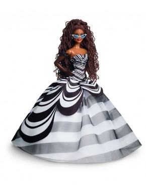 Muñeca Barbie Signature 65 Aniversario con vestido blanco y negro