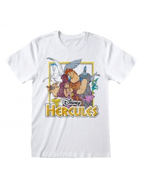 Camiseta blanca de Disney Hércules con personajes