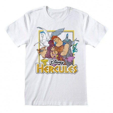 Camiseta blanca de Disney Hércules con personajes