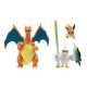 Figuras Pokémon Eevee, Sirfetch'd y Charizard en blíster