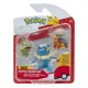 Pack de 3 figuras Pokémon Torkoal, Axew y Frogadier
