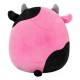 Peluche Squishmallows Pollyanna vaca negro y rosa 30 cm