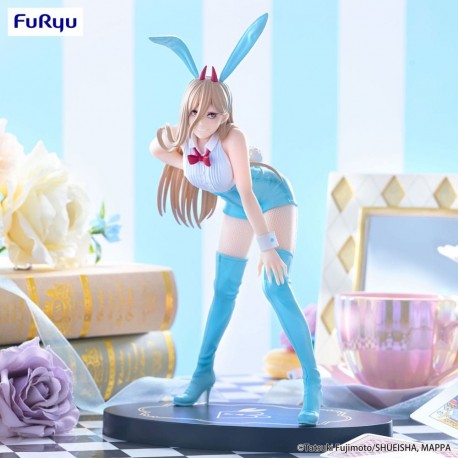 Estatua de Power Chainsaw Man BiCute Bunnies azul 30 cm