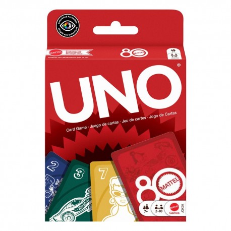 Caja de cartas UNO Ruby Red 80º Aniversario Mattel