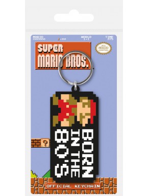 Keychain rubber Super Mario Born in the 80's