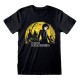Camiseta negra de Eduardo Manostijeras con fondo amarillo