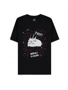 Camiseta negra Exploding Kittens POOF! con diseño de cerdo unicornio
