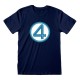 Camiseta azul marino de los Cuatro Fantásticos con logo