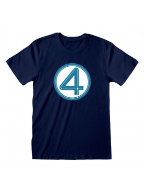 Camiseta azul marino de los Cuatro Fantásticos con logo