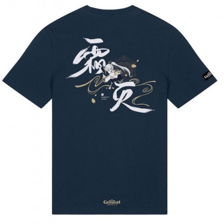 Camiseta azul marinho Genshin Impact Kamisato Ayaka