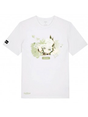 Camiseta branca Nahida Genshin Impact com design