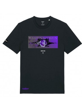 Camiseta preta Raiden Shogun de Genshin Impact