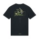 Camiseta Genshin Impact Tighnari Verdant Strider, preta com design de arco