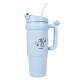 Taza azul Peanuts Snoopy con paja y asa