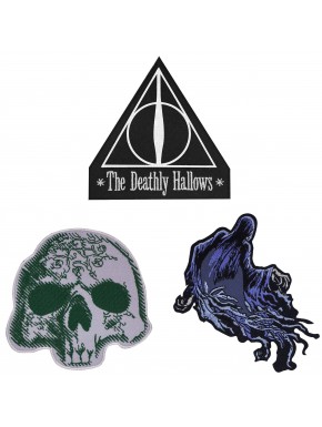 Set 3 Parches Bordados Harry Potter Reliquias de la Muerte
