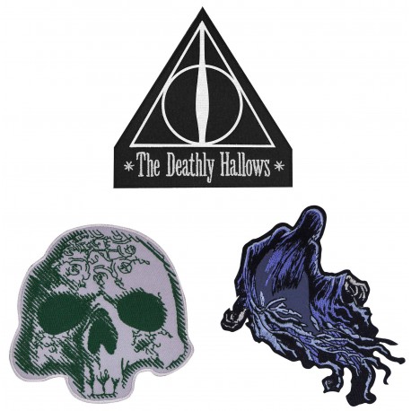 Set 3 Embroidered Patches Harry Potter and the Deathly hallows